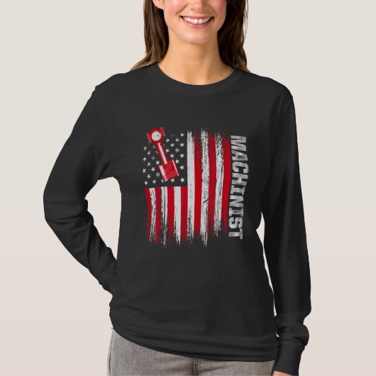 機械加工機操作子機械加工4 Tシャツ (正面)
