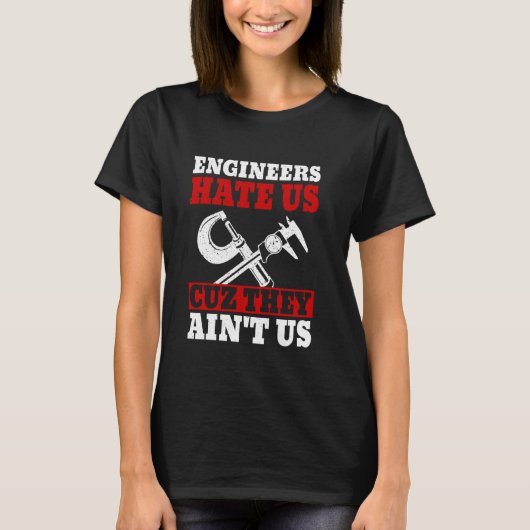 機械加工者CNC機械オペレータ Tシャツ (正面)