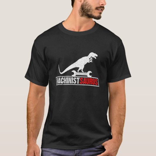 機械加工者Saurusrex機械操作者機械加工 Tシャツ (正面)