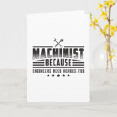 機械加工職人 CNC 機械加工 面白いギフトアイデア カード (黄色い花)