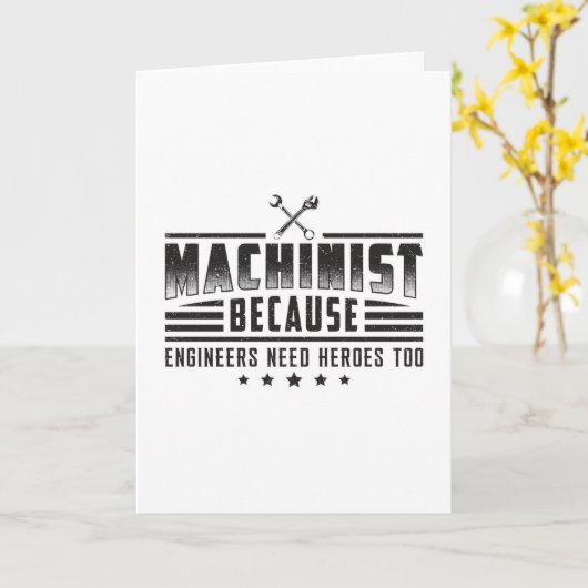 機械加工職人 CNC 機械加工 面白いギフトアイデア カード (黄色い花)