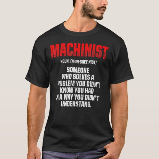 機械加工装置問題マシンオペレータ機械加工8 Tシャツ (正面)