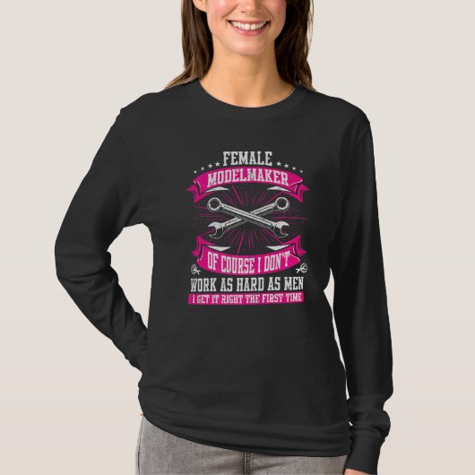 機械加工Cncメス型メーカー機械加工者 Tシャツ (正面)
