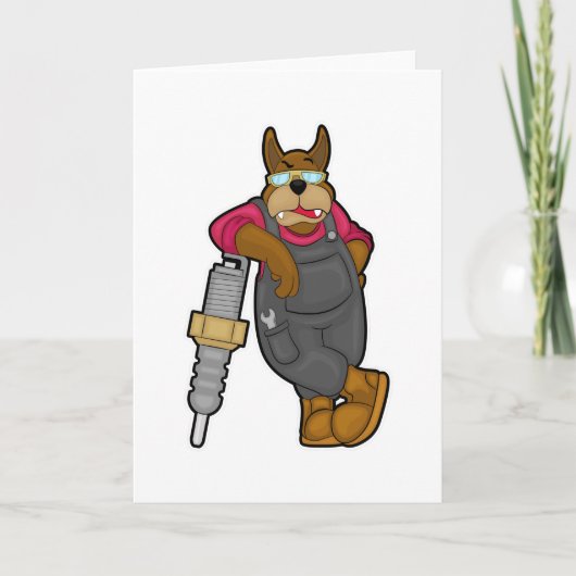 機械士の犬とスパークプラグ カード (正面)