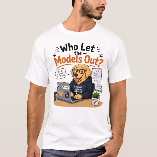 機械学習エンジニアTシャツ Tシャツ (正面)