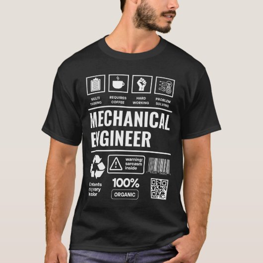 機械工おもしろい士 Tシャツ (正面)