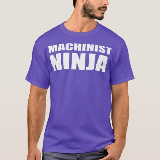 機械工おもしろい忍者専門技術者 Tシャツ (正面)