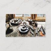 機械工場のギアそしてレンチ 名刺 (裏面)