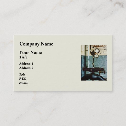 機械工場のゲージ 名刺 (正面)