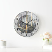 機械工場の大きい旋盤 ラージ壁時計 (ホーム)