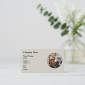 機械工場の小型旋盤 名刺 (スタンド正面)