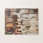 機械工場の手工具 ジグソーパズル (横)