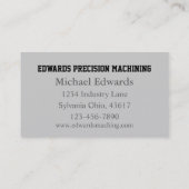 機械工場 名刺 (裏面)