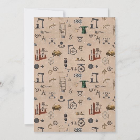 機械工士大学卒業 招待状 (裏面)