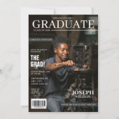 機械工学の雑誌写真卒業 招待状 (正面)