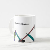機械工学者のマグ コーヒーマグカップ (正面左)