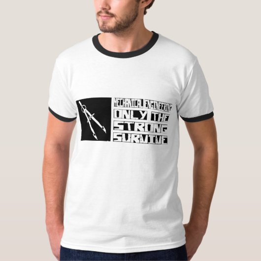 機械工学者は生き延びます Tシャツ (正面)