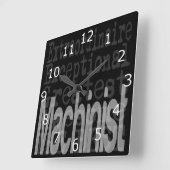 機械工非凡 スクエア壁時計 (傾斜)