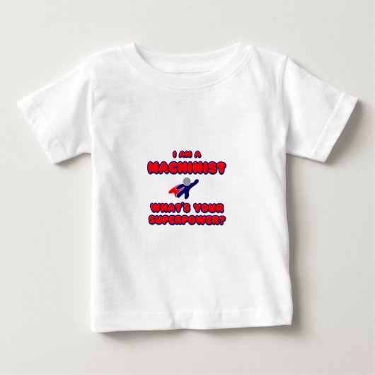 機械工…あなたの超大国は? ベビーTシャツ (正面)