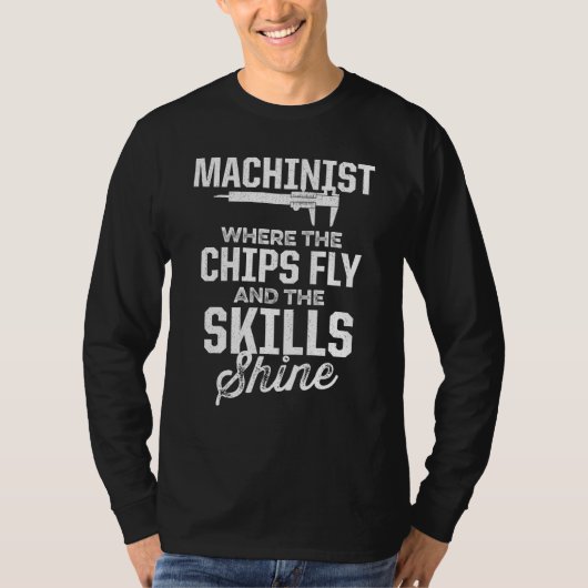 機械工 マシーンオペレーター 工具 機械加工 愛好家 Tシャツ (正面)