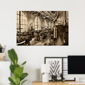 機械工 – 安全第一 ポスター (ホームオフィス)