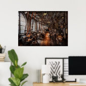 機械工 – 完全に機能する機械工場 ポスター (ホームオフィス)