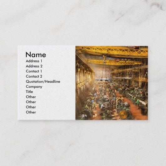 機械工 – 戦争 – 大砲の工場で1917 名刺 (正面)