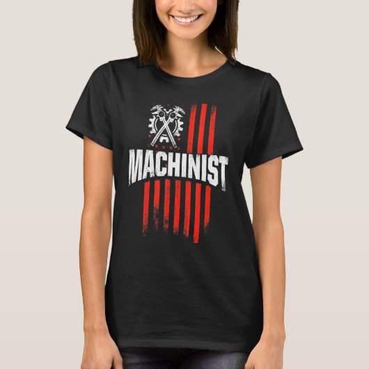 機械工 機械オペレーター 機械加工 13 Tシャツ (正面)