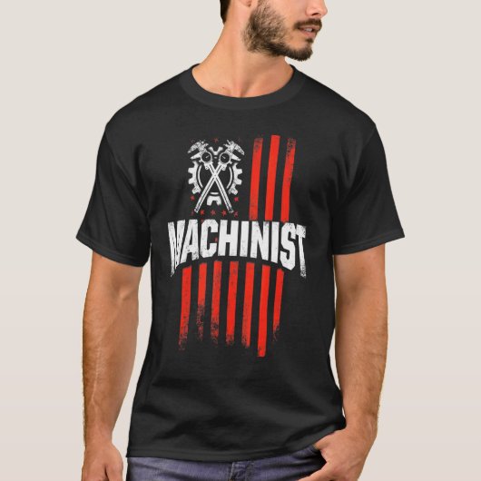 機械工 機械オペレーター 機械加工 13 Tシャツ (正面)