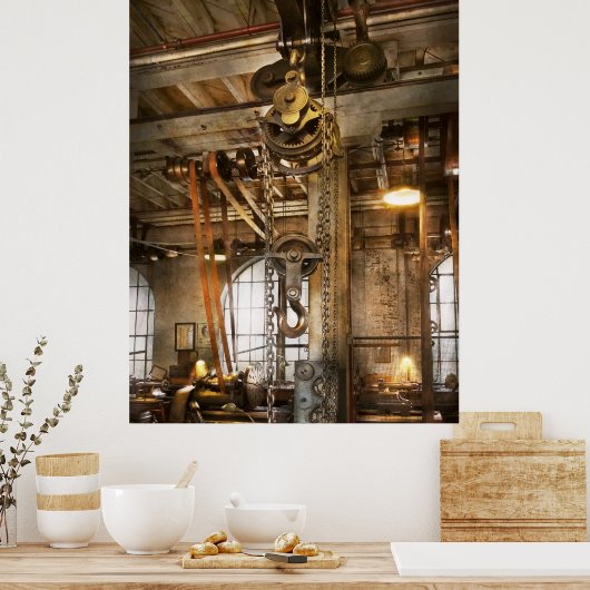 機械工 – 産業時代 ポスター (キッチン)