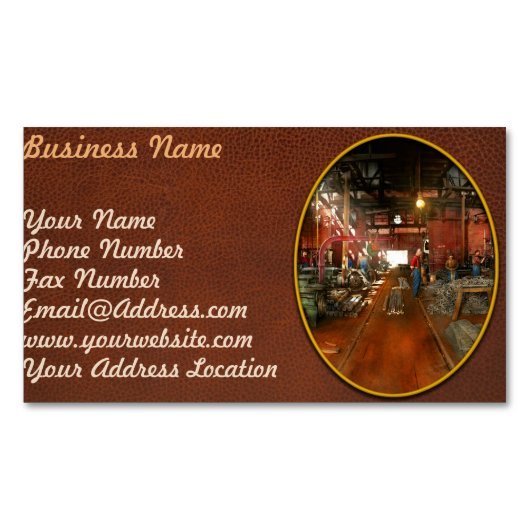 機械工 – 部品のポンプ出し1905 マグネット名刺 (正面)