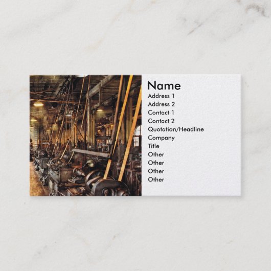 機械工- 1900's頃機械工場 名刺 (正面)