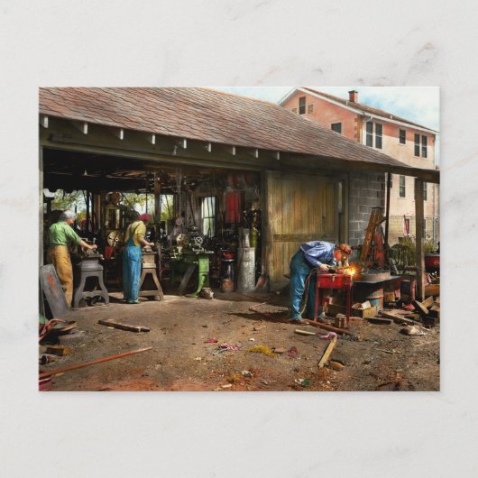 機械工 – Backyard Machinists 1942 ポストカード (正面)