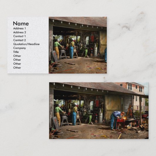 機械工 – Backyard Machinists 1942 名刺 (正面/裏面)