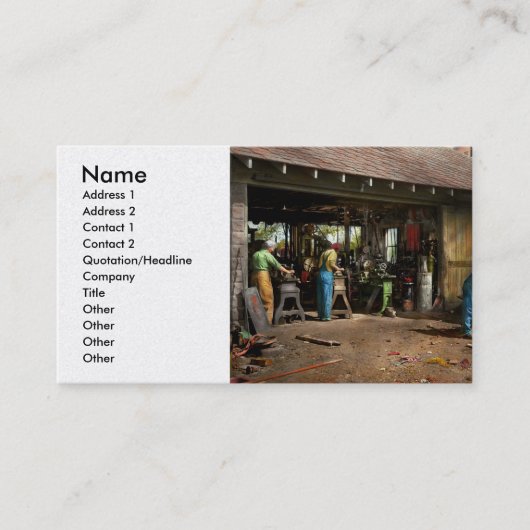 機械工 – Backyard Machinists 1942 名刺 (正面)