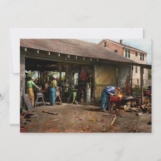 機械工 – Backyard Machinists 1942 招待状 (正面)