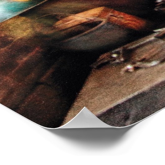 機械工 – Machine Shop Circa 1900年代 ポスター (角)