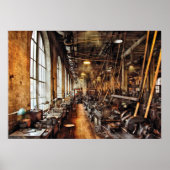 機械工 – Machine Shop Circa 1900年代 ポスター (正面)