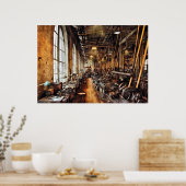 機械工 – Machine Shop Circa 1900年代 ポスター (キッチン)