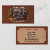 機械工- Steampunk -自動5つの速度半 名刺 (正面/裏面)