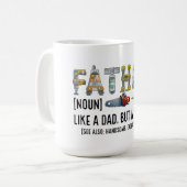 機械式の父親:最後まで構築 コーヒーマグカップ (正面左)