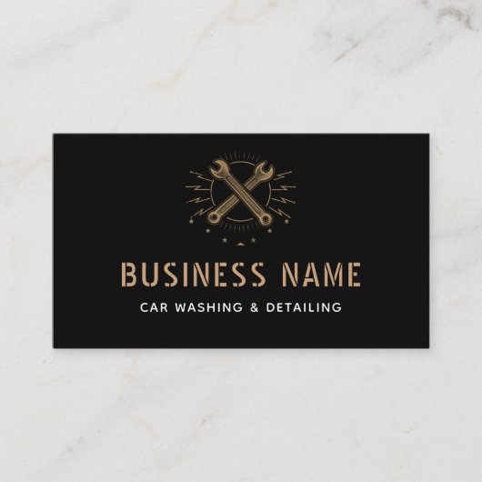 機械式サービスツールの洗浄と詳細化 名刺 (正面)