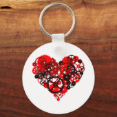 機械式スチームパンクハート キーホルダー (正面)