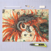 機械式スチームパンクルースターのデコページ 薄葉紙 (クラフト)