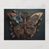 機械式スチームパンク蝶 ポストカード (正面)