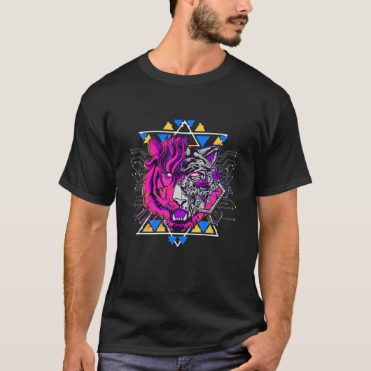 機械式タイガーロボット未来的 Tシャツ (正面)