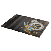 機械式トンボ付きスチームパンク時計 カッティングボード (角)