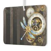 機械式トンボ付きスチームパンク時計 カーエアーフレッシュナー (左)