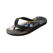 機械式トンボ付きスチームパンク時計 キッズビーチサンダル (アングル)