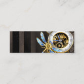 機械式トンボ付きスチームパンク時計 スキニー名刺 (正面)